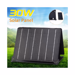 Foldable Solar Panel 5V/12V USB Portable Waterproof Cell Phone Power Pack - 5