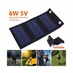 Outdoor Hiking Waterproof Foldable Solar panel For Phone power bank Solar - 1PC 1W 3V
