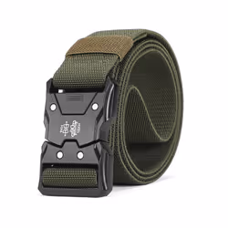 New Tactical Tool Bags Belt Metal Buckle Quick Release Elastic Tool Bags - 125cm, Green