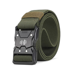 New Tactical Tool Bags Belt Metal Buckle Quick Release Elastic Tool Bags - 125cm, Green