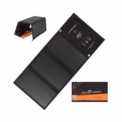 21W solar panel foldable charging bag outdoor mobile phone charging photovoltaic - Dark Orange