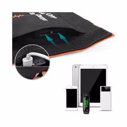 21W solar panel foldable charging bag outdoor mobile phone charging photovoltaic - Dark Orange