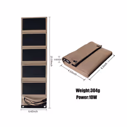 Outdoor emergency charging Solar panel 5V 2USB Portable Foldable Waterproof - 10w Mickey color