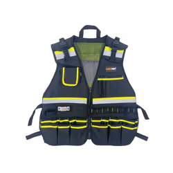 Tool Vest with Adjustable Straps, Tool Pockets, Tool Bags Belt Loops and - Green