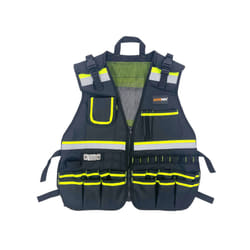 Tool Vest with Adjustable Straps, Tool Pockets, Tool Bags Belt Loops and - Green