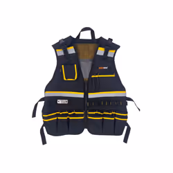 Tool Vest with Adjustable Straps, Tool Pockets, Tool Bags Belt Loops and - Yellow