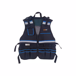 Tool Vest with Adjustable Straps, Tool Pockets, Tool Bags Belt Loops and - Blue