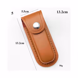 Brown Fold Knife Scabbard Tool Flashlight Tool Bags Belt Loop Case Holder - 5