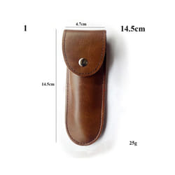 Brown Fold Knife Scabbard Tool Flashlight Tool Bags Belt Loop Case Holder - 1
