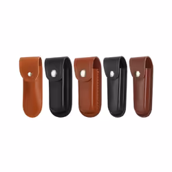 Brown Fold Knife Scabbard Tool Flashlight Tool Bags Belt Loop Case Holder - 4