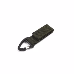 Outdoor Tactical Nylon Webbing Backpack Hanging Buckle Keychain Gadgets - Green