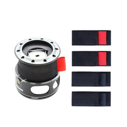 4pcs/Set Fishing Spool Tool Bags Belt Fishing Reel Elastic Fishing Wheel - L