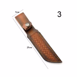 Brown Straight Knife Scabbard Tool Flashlight Tool Bags Belt Loop Case - 3