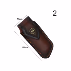 Brown Straight Knife Scabbard Tool Flashlight Tool Bags Belt Loop Case - 2