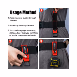 Measuring Tape Holder Tape Measure Holder Drill Impact Tool Holster for - MTP02-Green