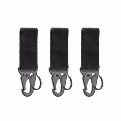 3 Pcs Tactical Carabiner Outdoor EDC Keychain Keys Holder Camping Backpack - EDC-1  3Black