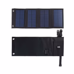 200W USB Foldable Solar Panel Portable Flexible Waterproof 5V Folding - black
