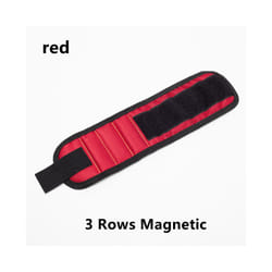 upgrade Magnetic Wristband for Holding Screws Nail Drilling Bits Wrist - red-3Rows Magnetic