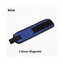 upgrade Magnetic Wristband for Holding Screws Nail Drilling Bits Wrist - blue-3Rows Magnetic