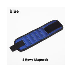 upgrade Magnetic Wristband for Holding Screws Nail Drilling Bits Wrist - blue-5Rows Magnetic