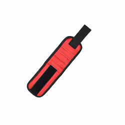 Magnetic Wristband for Holding Screws,Nails,Drilling Bits,Wrist Tool Holder - Red