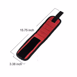 Magnetic Wristband for Holding Screws,Nails,Drilling Bits,Wrist Tool Holder - Red