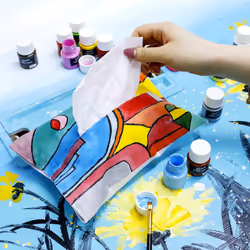 Mont Marte Signature Fabric Paint  20pc x 0.7oz (20ml)  Suitable for DIY Fashion and Homewares
