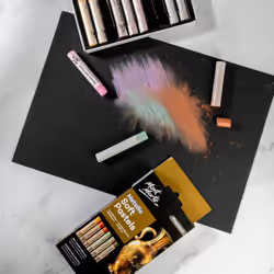 Mont Marte Metallic Soft Pastels Premium 10pc  Dry Pastels  Assorted Metallic Colors  Versatile Art Pastels for Blending  Layering & Shading  Ideal fo