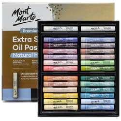 Mont Marte Extra Soft Oil Pastels Natural Hues Premium 26pc  Assorted Natural Colors  Vibrant and Buttery  Versatile Art Pastels for Blending  layerin