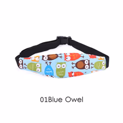 Subject Head Child Car Car Adjustable Safety Seat Sleep Positioner Head - blue owel