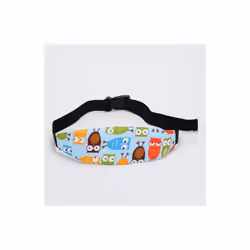 Baby Car Seat Head Support Children Belt Fastening Belt Adjustable Boy - Blue owl