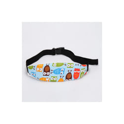 Baby Car Seat Head Support Children Belt Fastening Belt Adjustable Boy - Blue owl