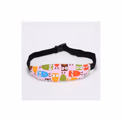 Baby Car Seat Head Support Children Belt Fastening Belt Adjustable Boy - Pink owl