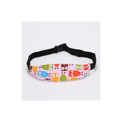 Baby Car Seat Head Support Children Belt Fastening Belt Adjustable Boy - Pink owl