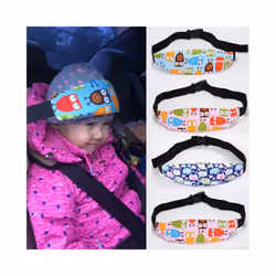Baby Car Seat Head Support Children Belt Fastening Belt Adjustable Boy - Pink owl
