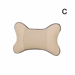 1PC Car Neck Pillows Car Headrest Cushion Support Seat Accessories Universal - beige