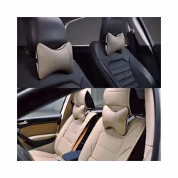 1PC Car Neck Pillows Car Headrest Cushion Support Seat Accessories Universal - beige