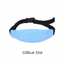 Colorful Subject Head Child Car Adjustable Safety Seat Sleep Positioner - blue star
