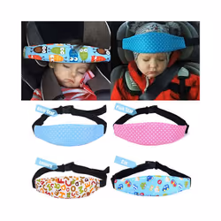 Colorful Subject Head Child Car Adjustable Safety Seat Sleep Positioner - Blue sheep