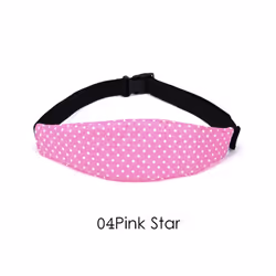 Colorful Subject Head Child Car Adjustable Safety Seat Sleep Positioner - pink star