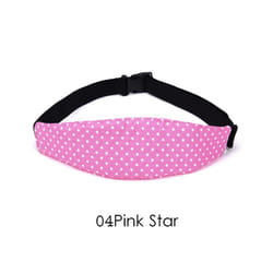Colorful Subject Head Child Car Adjustable Safety Seat Sleep Positioner - pink star