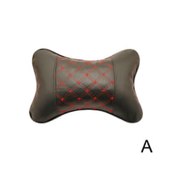 Car Neck Pillows Both Side Pu Leather 1pcs Pack Headrest For Head Pain - A