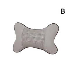 1pcs Universal Car Neck Pillows PVC Leather Breathable Mesh Auto Car Neck - Gray