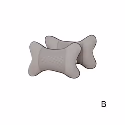 Car Pillow Auto Interior Accessories Car Headrest PU Leather Neck Headrest - Gray