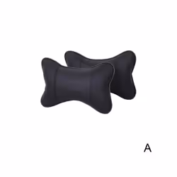 Car Pillow Auto Interior Accessories Car Headrest PU Leather Neck Headrest - Black
