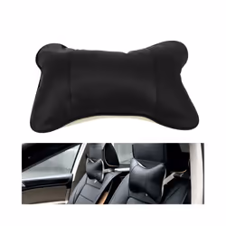 1PCS  Car Seat Head Rest Cushion HeadRest Memory Neck Support Pillow Black - Black