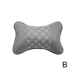 Car Neck Pillows Both Side Pu Leather 1pcs Pack Headrest For Head Pain - B