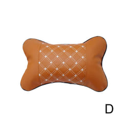 Car Neck Pillows Both Side Pu Leather 1pcs Pack Headrest For Head Pain - D