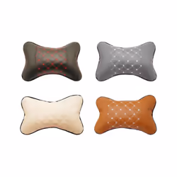 Car Neck Pillows Both Side Pu Leather 1pcs Pack Headrest For Head Pain - D