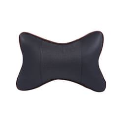 Pu Leather Car Neck Pillows Head Support Protector Universal Headrest - Black Red with Hole